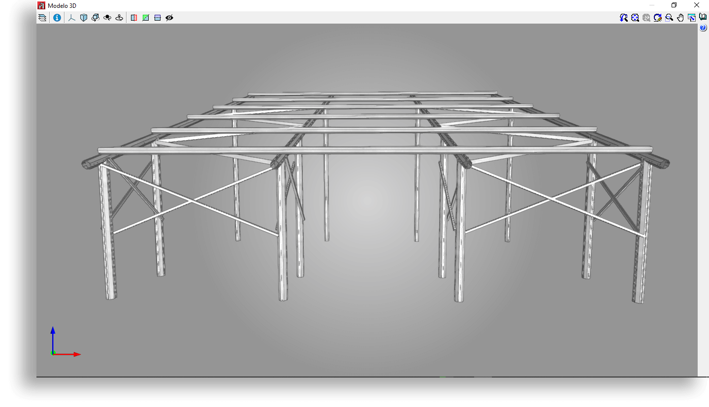Estructura de aluminio estruido modelo cype 3D
