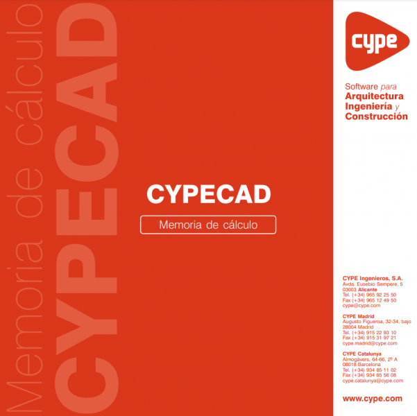 manual CYPECAD. Memoria de calculo