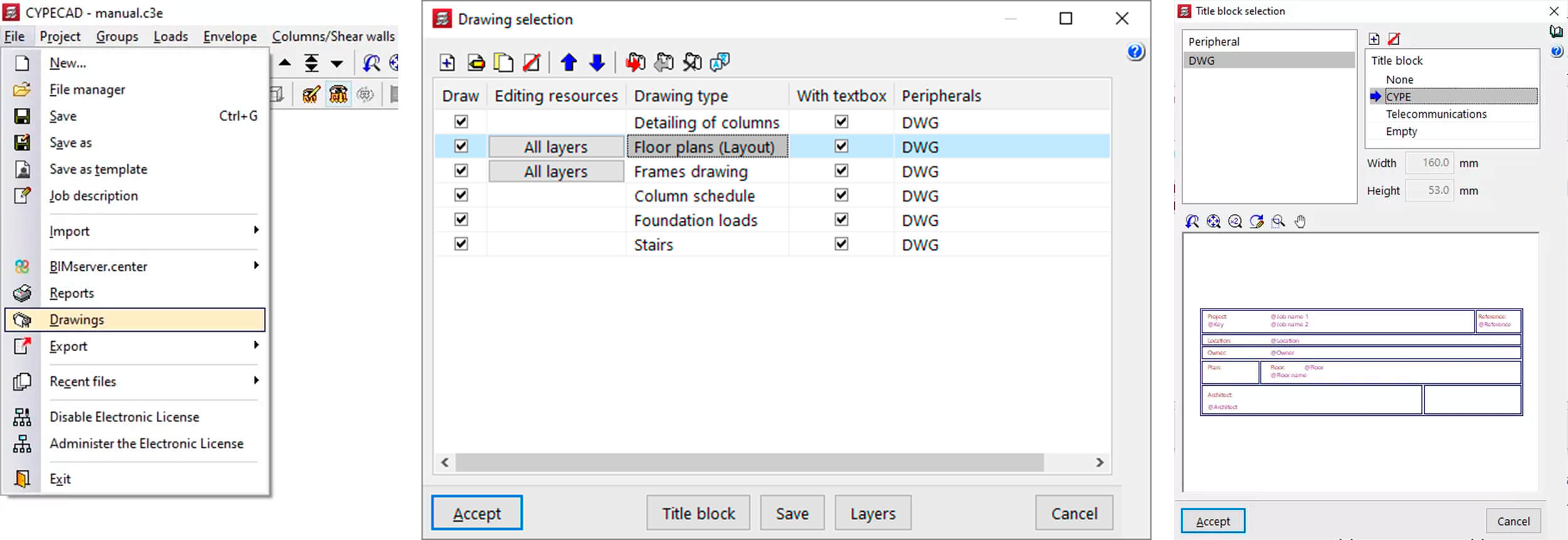Como generar y gestionar planos en CYPECAD